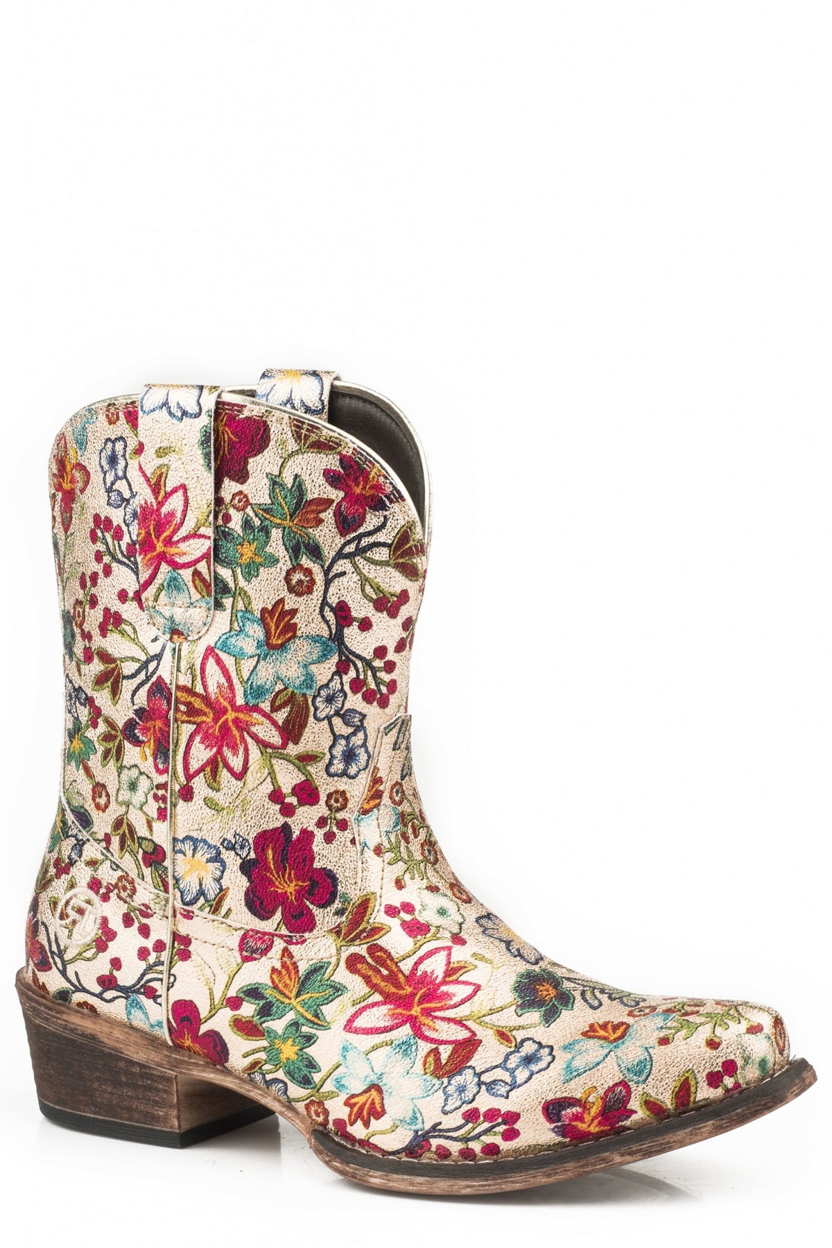 Roper Ladies Ingrid Snip Toe All Over Floral Boots